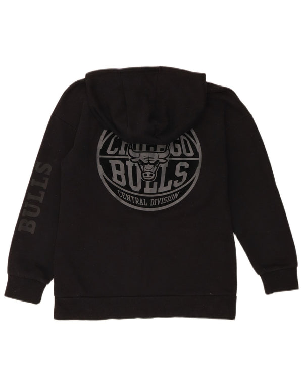 NBA Boys Chicago Bulls Graphic Sudadera con capucha Jersey 10-11 años Algodón negro