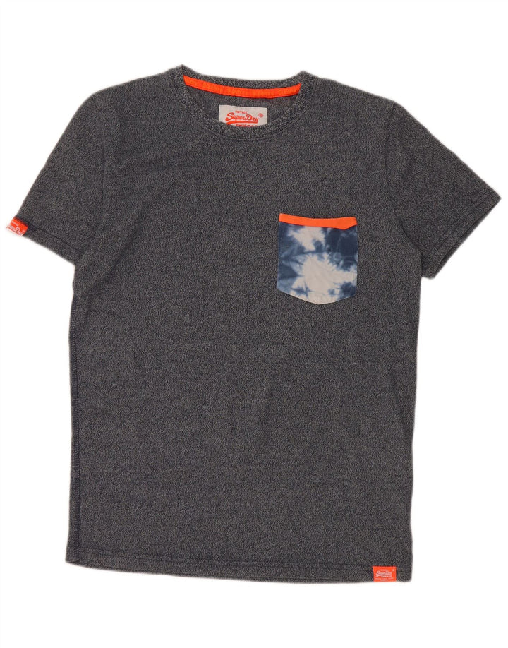 Superdry Camiseta para hombre Top Small Grey Tie Dye Cotton