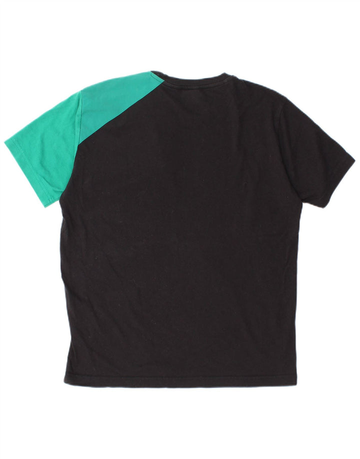 Champion Camiseta para hombre Top Small Black Colorblock Cotton
