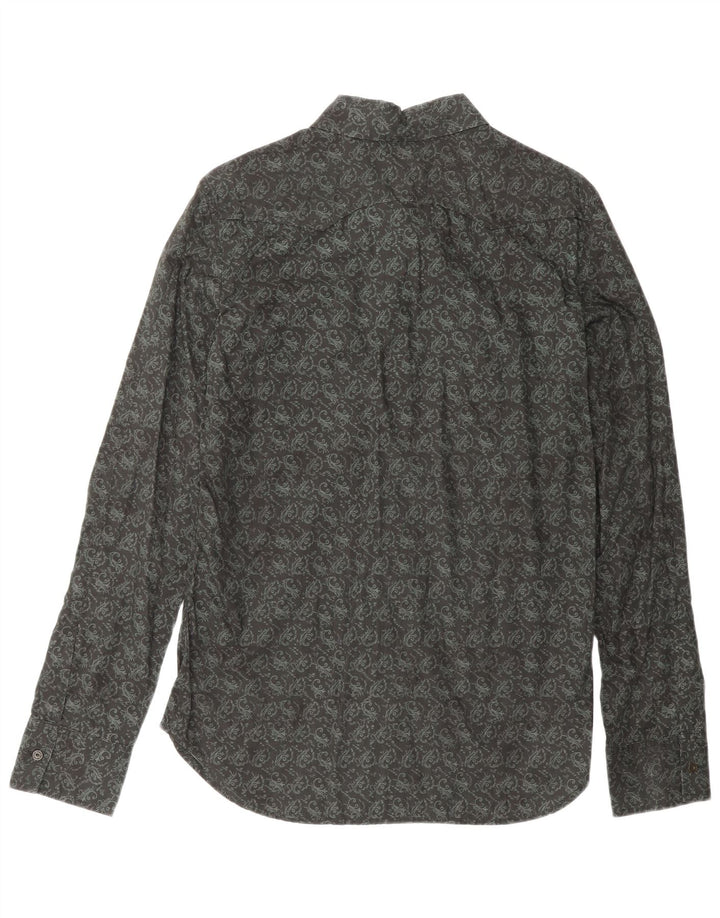 Camisa Diesel Hombre Mediana Algodón Paisley Negro