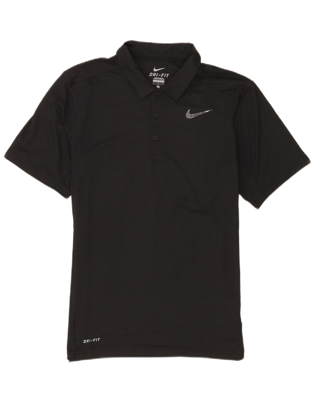 Nike Polo Dri Fit para hombre pequeño poliéster negro