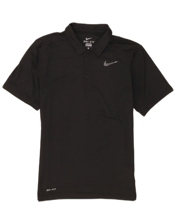 Nike Polo Dri Fit para hombre pequeño poliéster negro