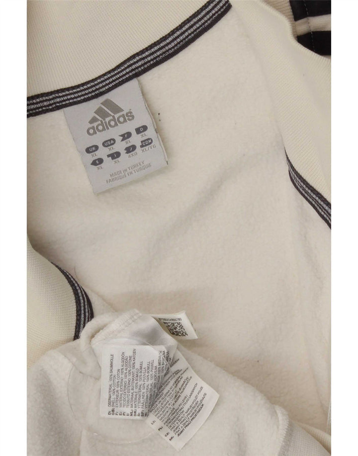 Adidas Hombre Chándal Top Chaqueta XL Off White Algodón