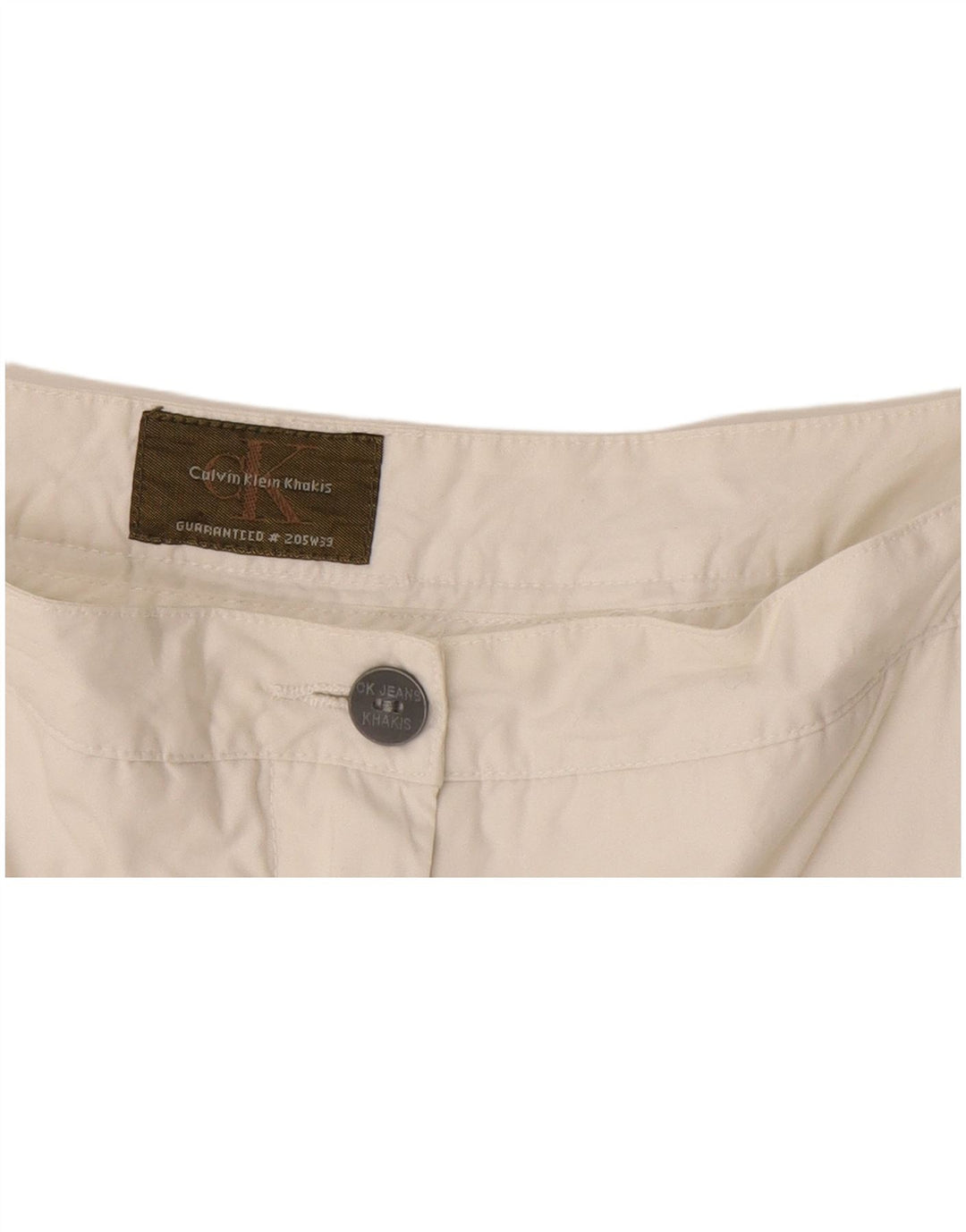 Pantalones cortos cargo Calvin Klein para hombre W30 mediano blanco