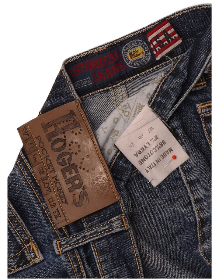 Roy Rogers Vaqueros ajustados para mujer W27 L32 Algodón azul marino