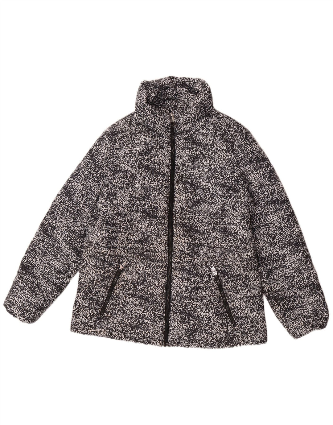Marks & Spencer Chaqueta acolchada para mujer UK 44 Grande Poliéster con lunares negros