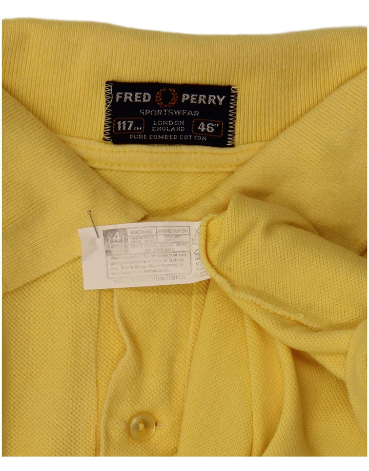 Polo Fred Perry Hombre Grande Amarillo Algodón