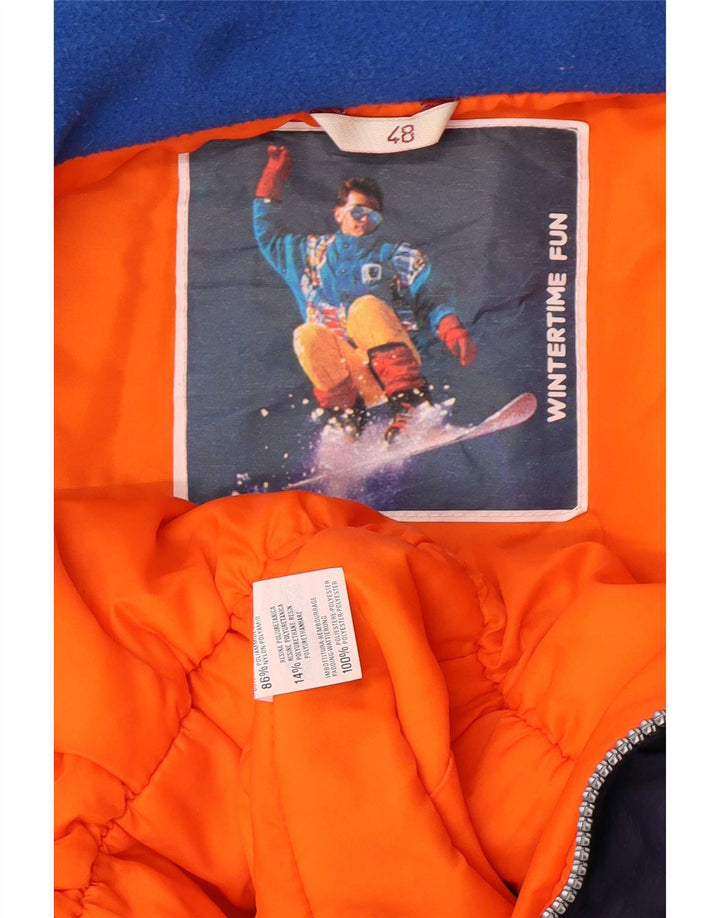Mono de esquí vintage para hombre IT 48 Medio azul marino Colorblock Poliamida