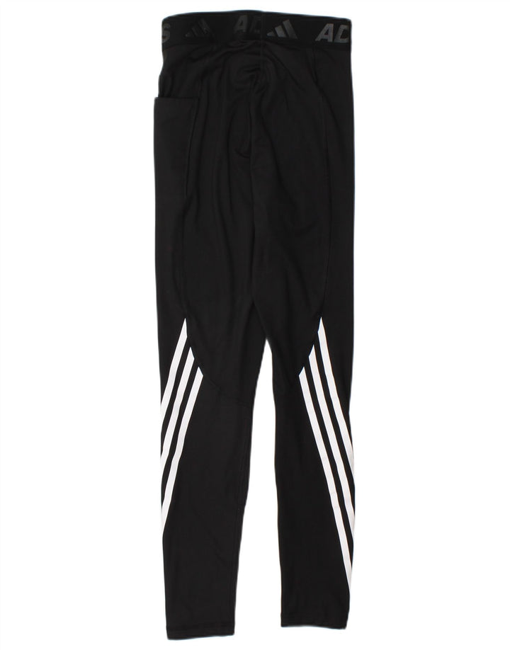 ADIDAS Leggings gráficos para mujer UK 4/6 XS Negro Poliéster