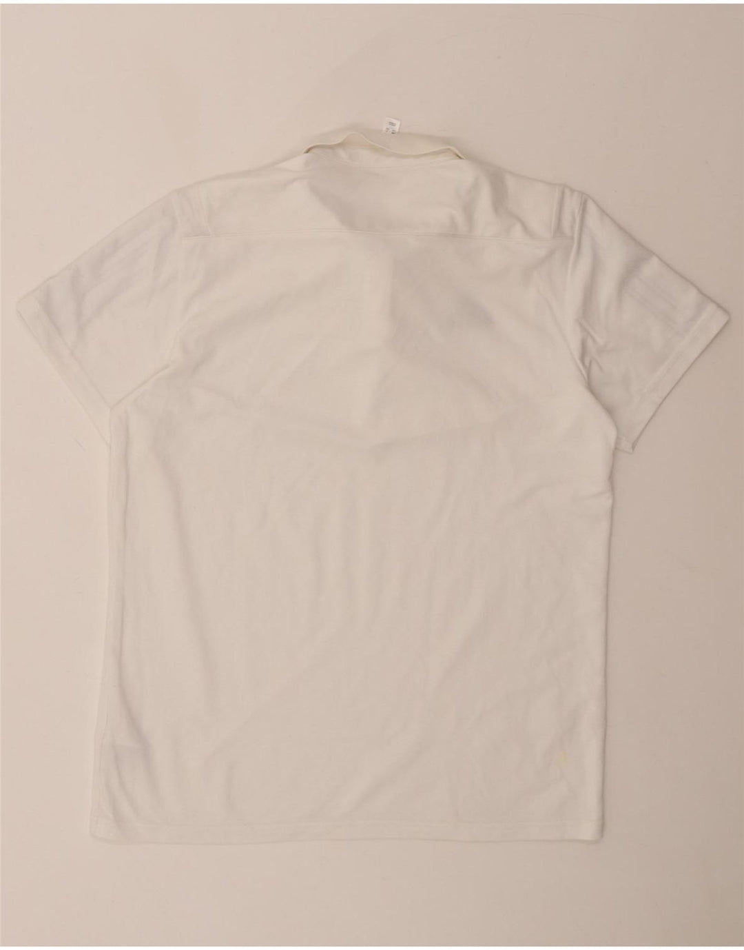 ADIDAS Mens Polo Shirt Large White Cotton