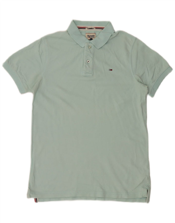 Polo Tommy Hilfiger Hombre Grande Turquesa Algodón
