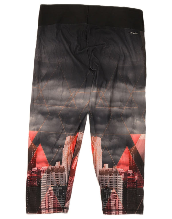 Adidas Leggings gráficos Climalite para mujer Reino Unido 12/14 Mediano Negro Geométrico