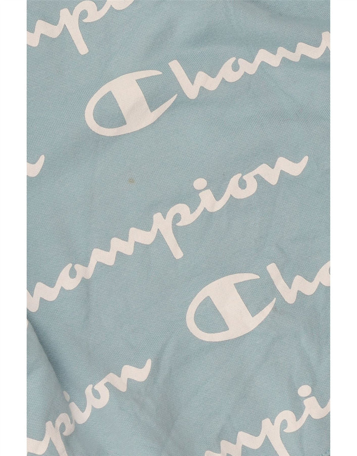 CHAMPION Jersey con capucha gráfico para mujer UK 12 Azul medio