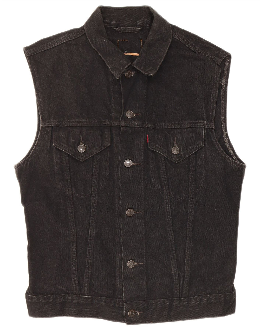 Levi's Chaleco vaquero para hombre UK 38 Algodón negro mediano