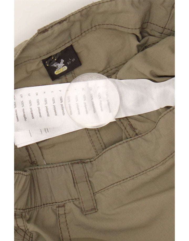 SALEWA Pantalones cortos tipo cargo para hombre, talla grande, W34, nailon caqui