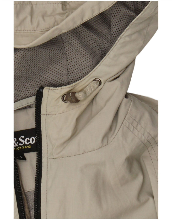 Lyle & Scott Chaqueta impermeable con capucha para hombre UK 36 Small Beige Nylon