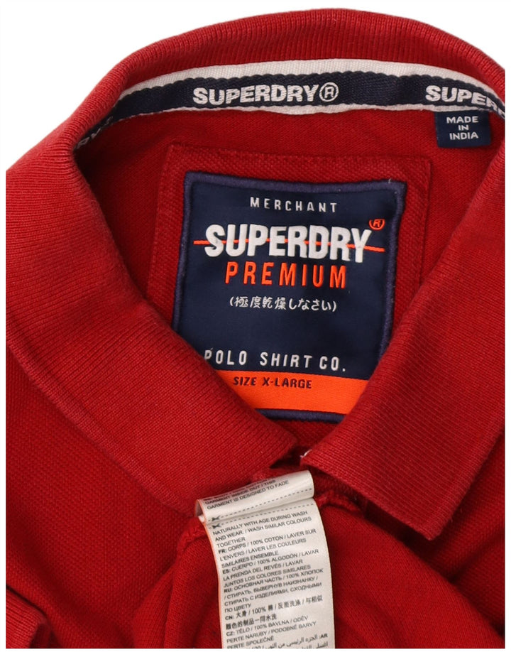Superdry Polo Gráfico XL De Algodón Rojo Para Hombre