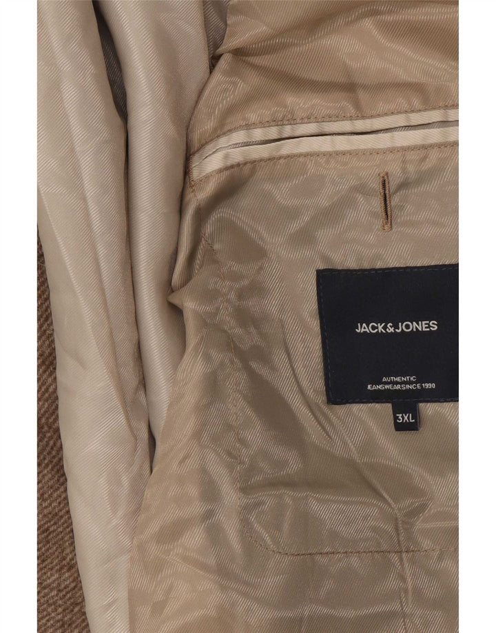 Jack & Jones Abrigo para hombre UK 46 3XL Beige Poliéster