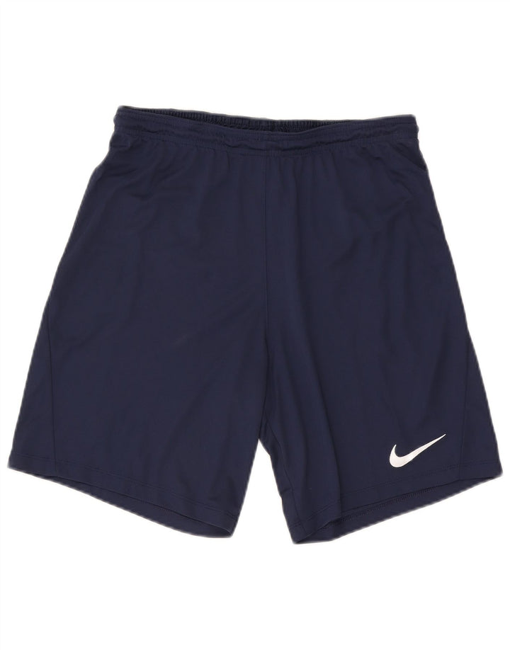 Pantalones cortos deportivos Nike Dri Fit para hombre Poliéster azul marino mediano