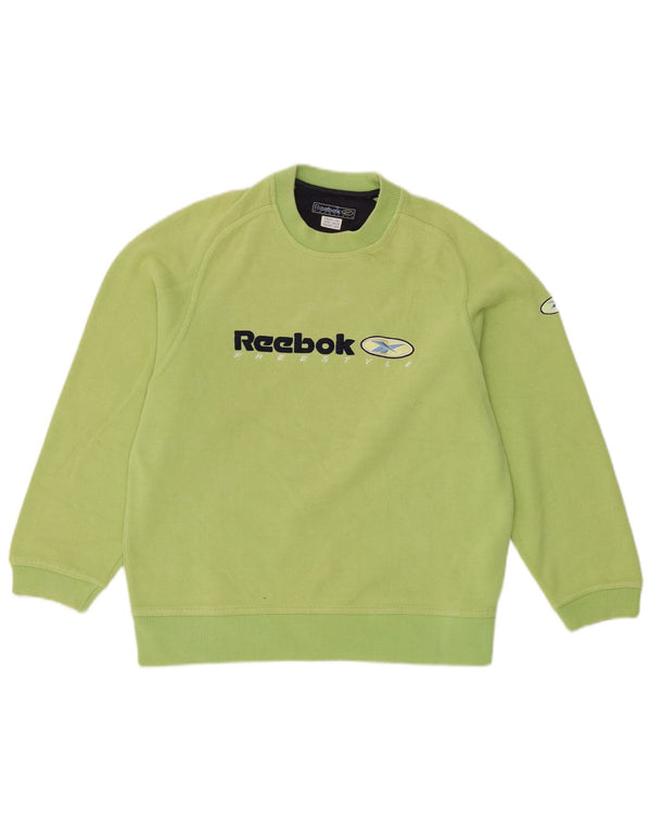 Reebok Sudadera gráfica para niños 12-13 años Algodón Verde