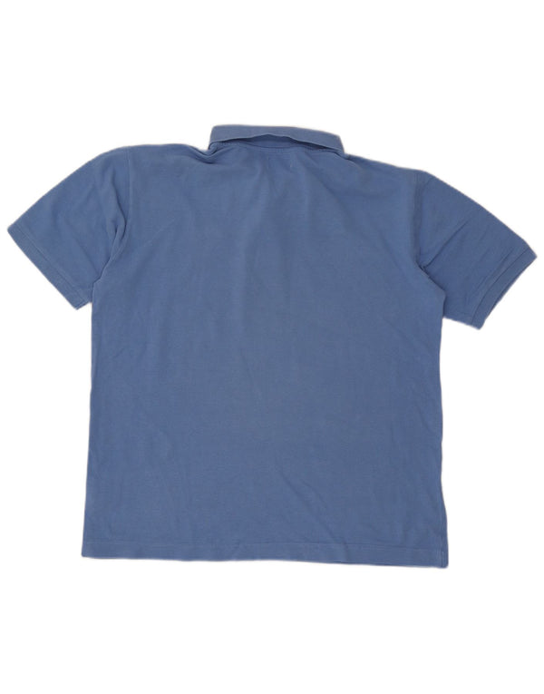 Polo Kappa Hombre Algodón Azul Medio