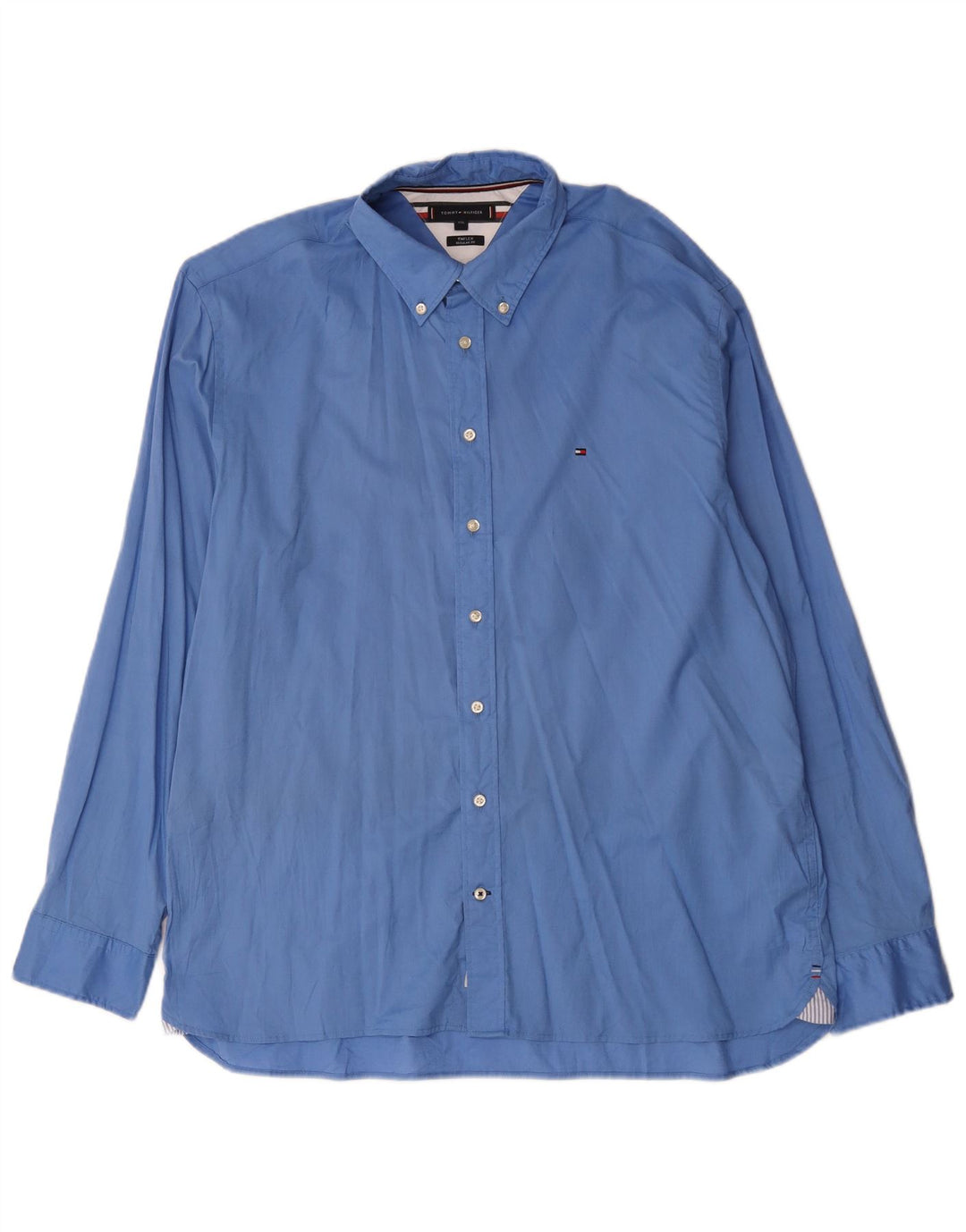 Tommy Hilfiger Camisa Regular Fit para Hombre 2XL Algodón Azul