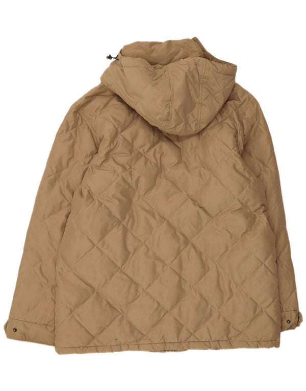 Sergio Tacchini Chaqueta acolchada con capucha para hombre UK 44 2XL Poliéster beige