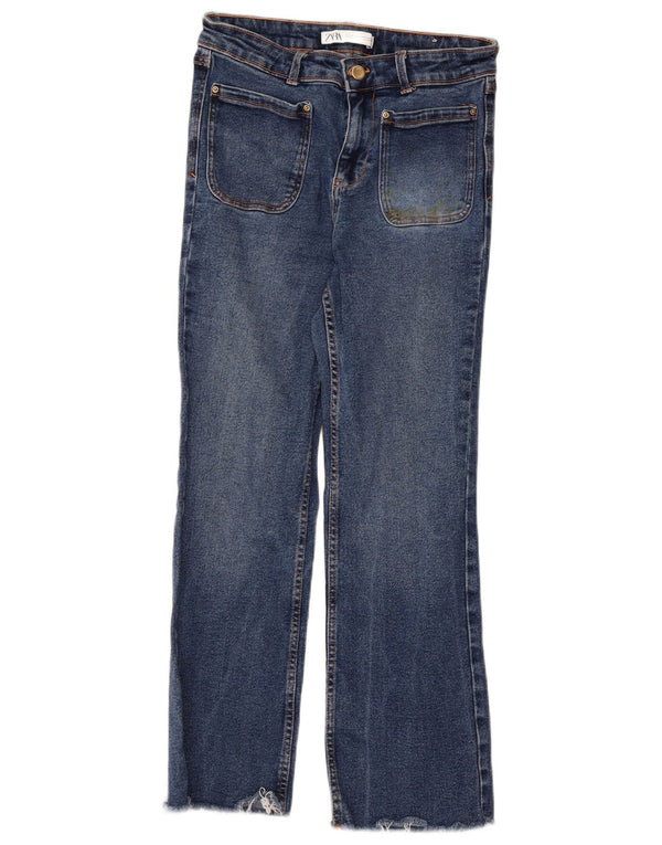 Zara Jeans Rectos Mujer EU 36 XS W26 L25 Algodón Azul