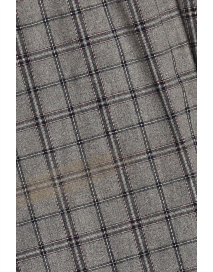Jack Wills Camisa de corte clásico para hombre XL Algodón a cuadros gris