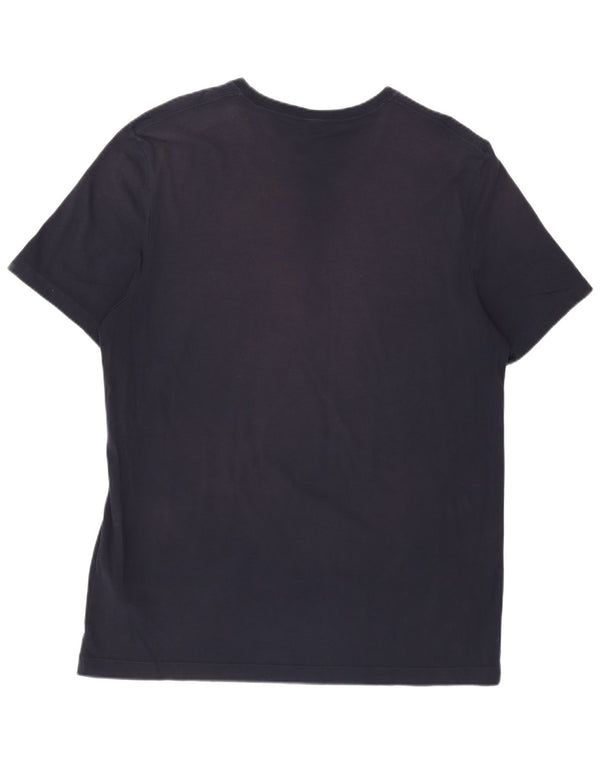Hugo Boss Hombre Camiseta Top XL Azul Marino Algodón