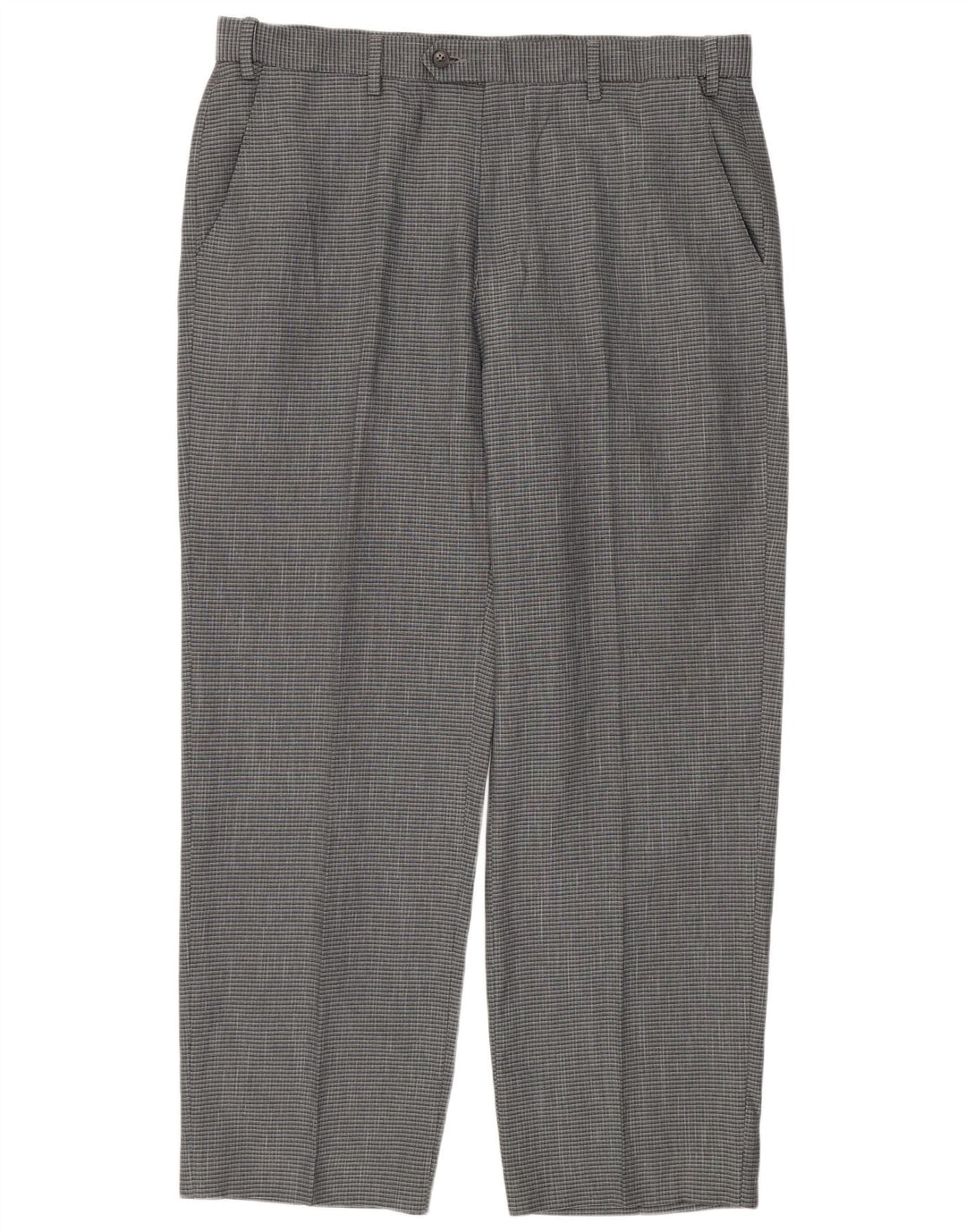 Marks & Spencer Pantalones de traje rectos de corte regular para hombre W36 L29 Gris