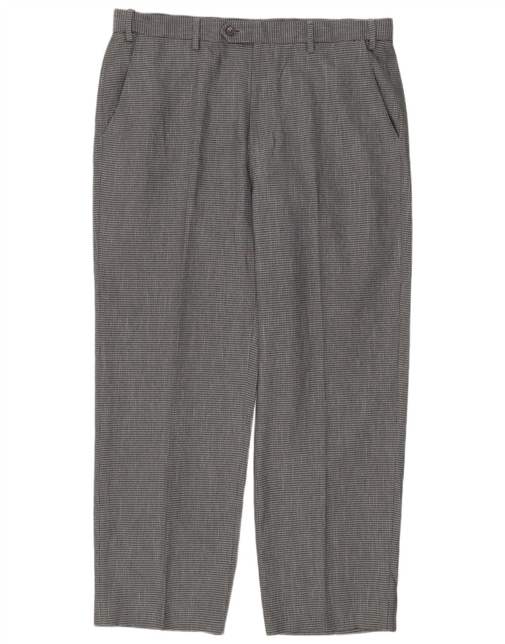 Marks & Spencer Pantalones de traje rectos de corte regular para hombre W36 L29 Gris