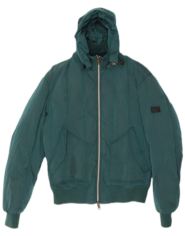 Armani Exchange Chaqueta acolchada extragrande con capucha para mujer UK 10 Small Green