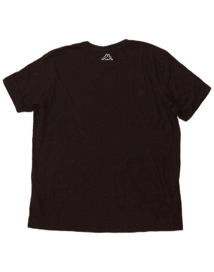 KAPPA Camiseta gráfica para hombre Top XL Algodón negro