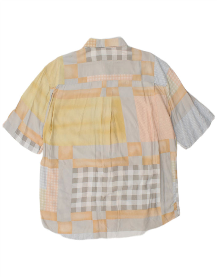 PAL ZILERI Camisa De Manga Corta Hombre Grande Viscosa Patchwork Multicolor