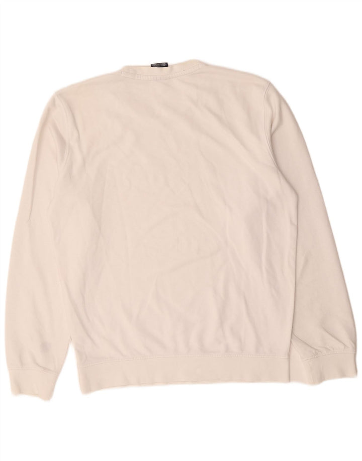 Champion Sudadera Con Estampado Gráfico Jumper De Algodón Blanco Mediano
