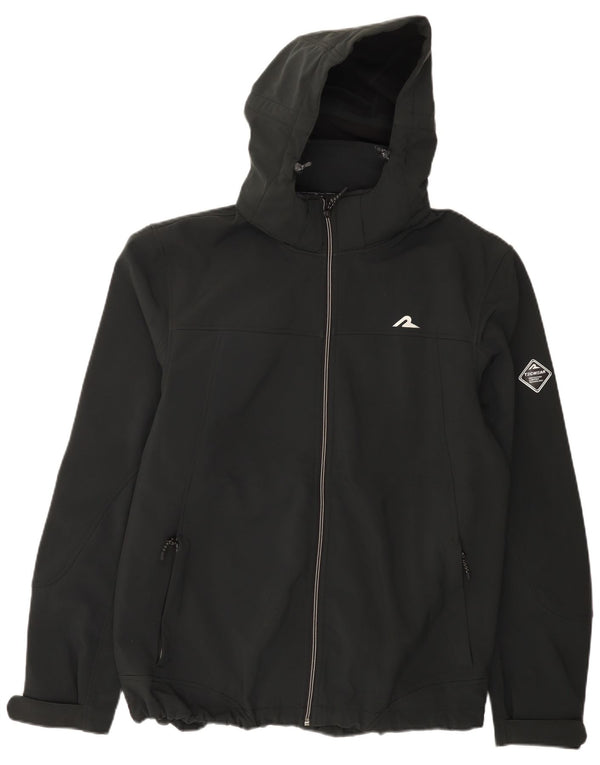 Rodeo Mens Hooded Windbreaker Jacket UK 42 XL Black Polyester