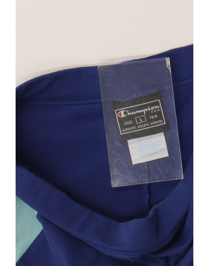 CHAMPION Pantalones cortos deportivos para niños 11-12 años Grande Azul marino Colorblock Nylon