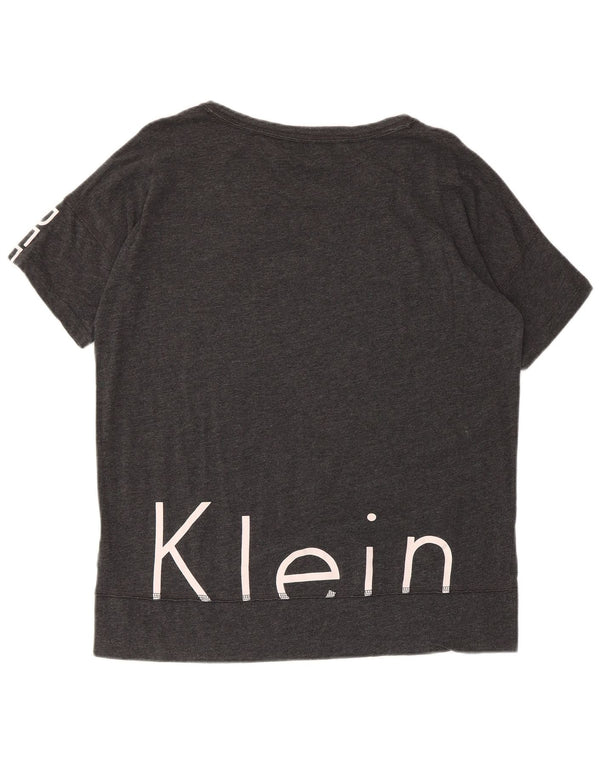 Calvin Klein Camiseta gráfica de rendimiento para mujer UK 44 Gris medio