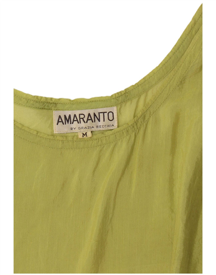 Amaranto Blusa extragrande sin mangas para mujer UK 44 Viscosa verde medio