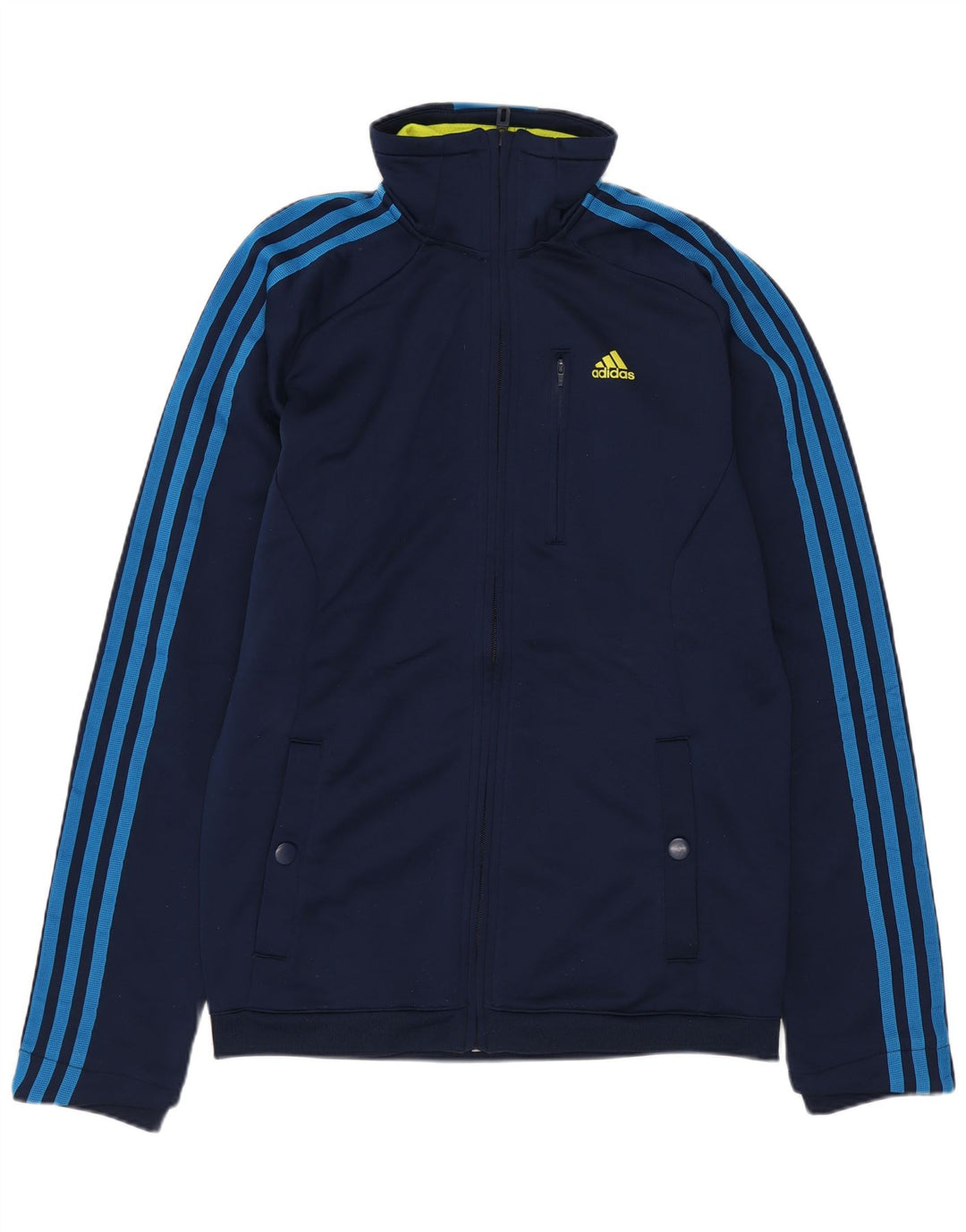 Adidas Mens Climalite Chándal Top Chaqueta Pequeña Azul Marino Poliéster