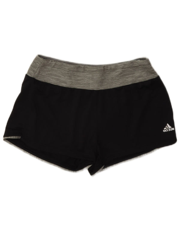 Adidas Pantalones cortos deportivos Climalite para mujer UK 10 Small Black Colourblock