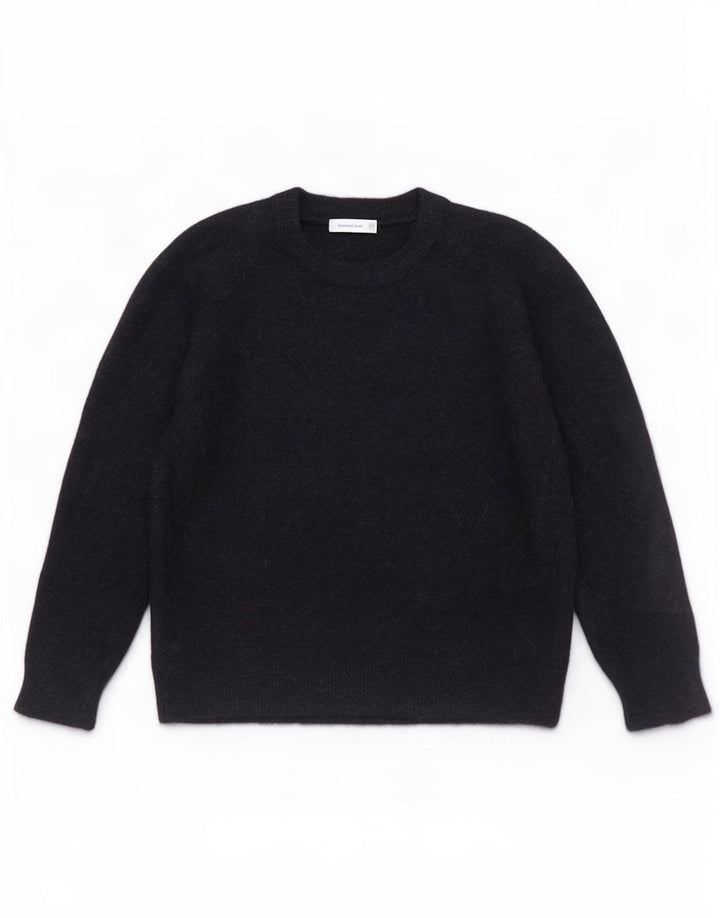 Zara - Jersey de cuello redondo para mujer, talla 40, talla mediana, color azul marino, poliamida