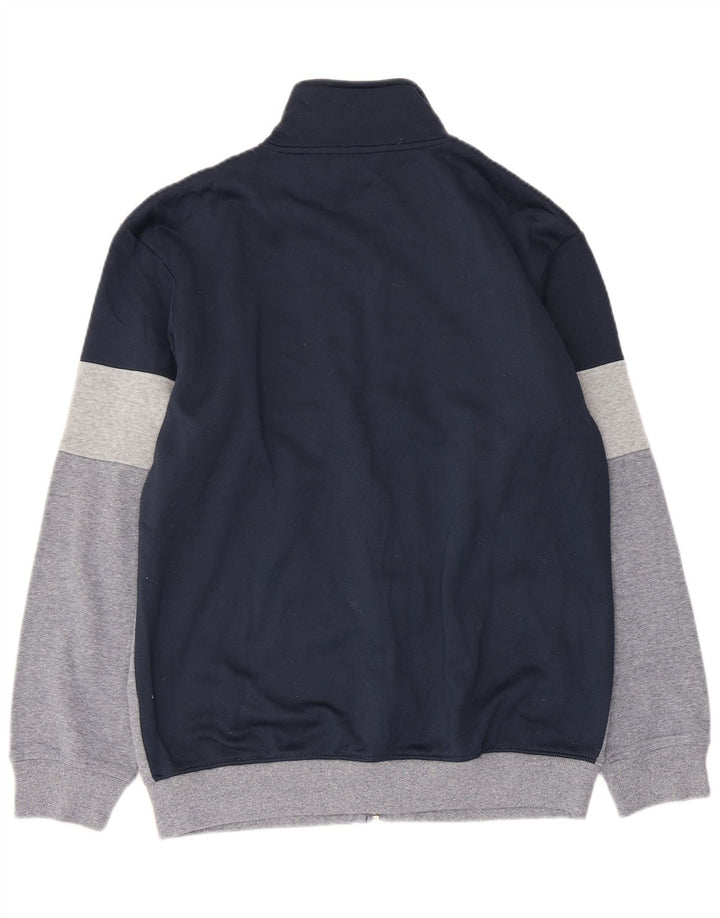 Superga - Chaqueta de chándal para hombre, talla grande, algodón gris color block