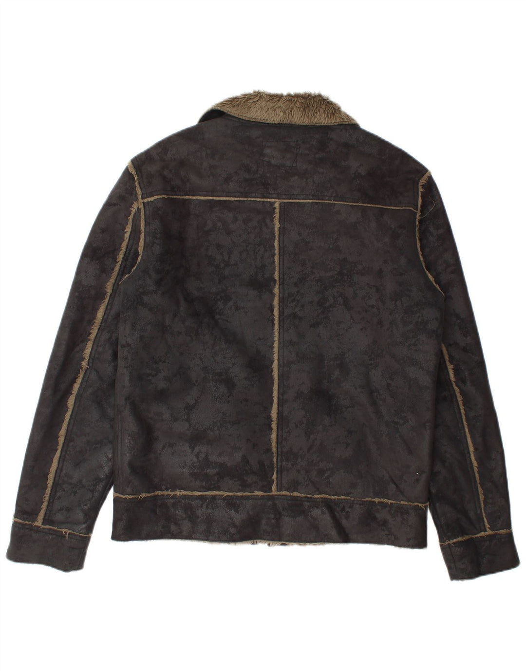Rip Curl Chaqueta Sherpa con cremallera para hombre UK 36 Small Poliéster teñido anudado negro