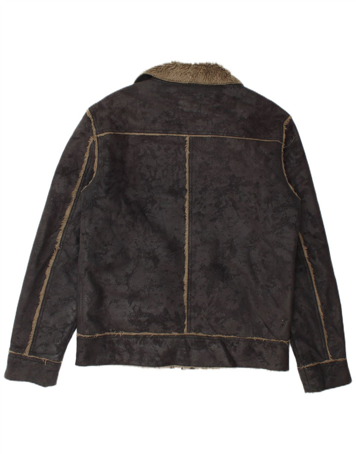 Rip Curl Chaqueta Sherpa con cremallera para hombre UK 36 Small Poliéster teñido anudado negro