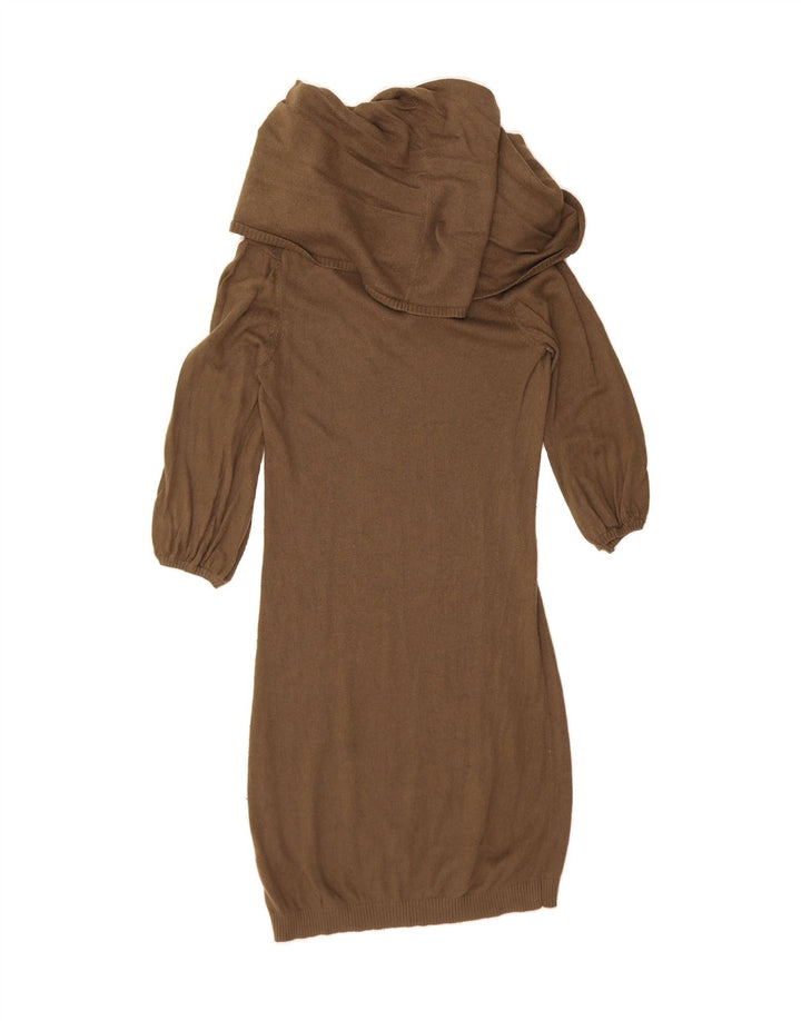 OASIS Womens Longline Roll Neck Jumper Sweater UK 10 Small Brown Vintage Oasis and Second-Hand Oasis from Messina Hembry 