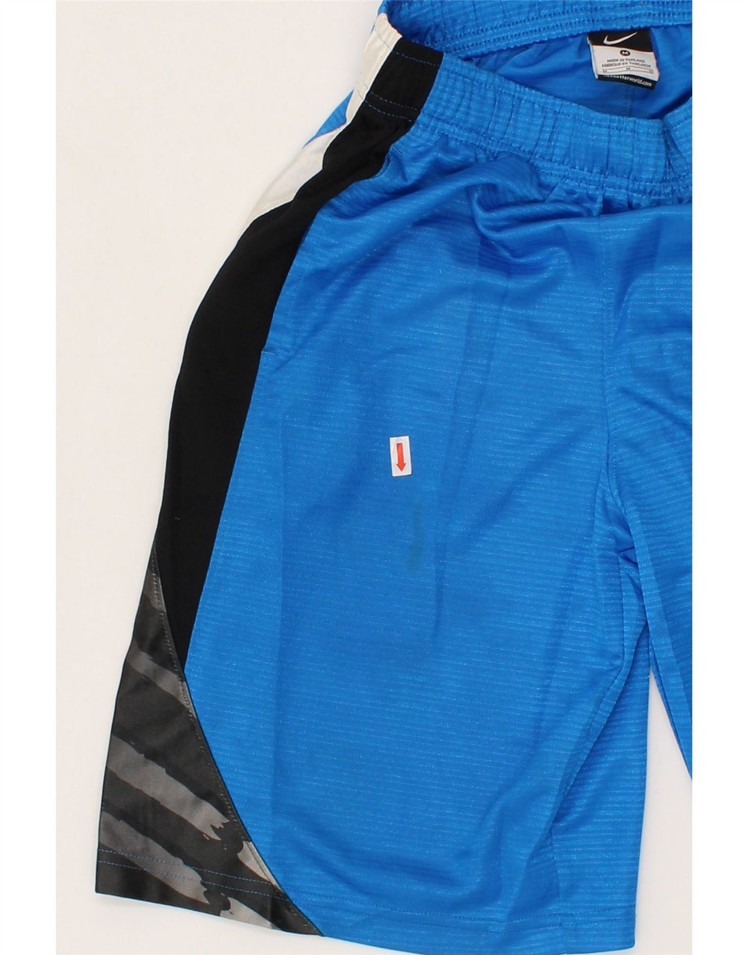 NIKE Boys Sport Shorts 10-11 Years Medium Blue Colourblock Polyester Vintage Nike and Second-Hand Nike from Messina Hembry 