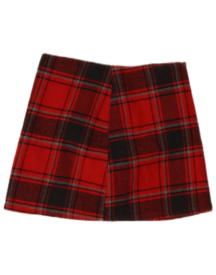 Minifalda Susy Mix para mujer mediana W28 rojo a cuadros acrílico
