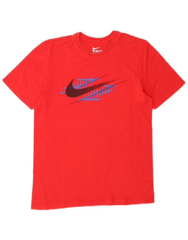 Nike Camiseta con gráfico de corte atlético para hombre, talla mediana, color rojo